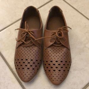 Brown Leather Like Shoes